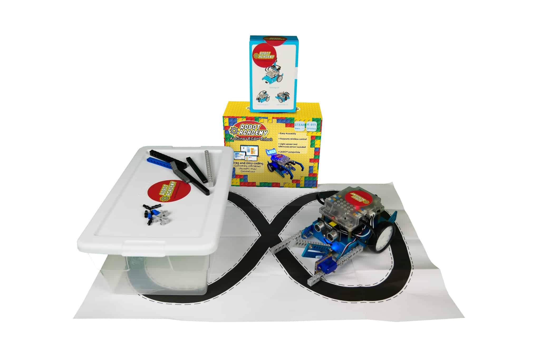 Robot Academy Arduino LEGO Robot with Servo Kit